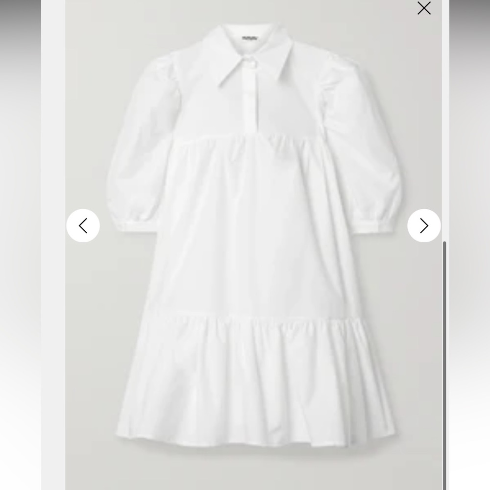 NWOT AVAVAV Gathered ruffled cotton-poplin mini dress SIZE SMALL